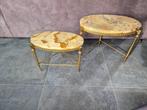 Table basse (2) - Laiton, Marbre - Tables basses Hollywood, Huis en Inrichting, Nieuw