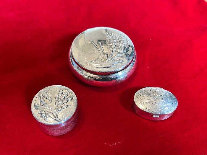 Sieradendoos (3) - .925 zilver, .800 zilver - Vintage, Antiek en Kunst, Antiek | Zilver en Goud