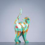 Figuur - Flower cat - polyresin