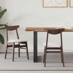 vidaXL Eetstoelen 2 pcs Lichtbruin 42 x 47.5 x 81 cm, Huis en Inrichting, Verzenden, Nieuw