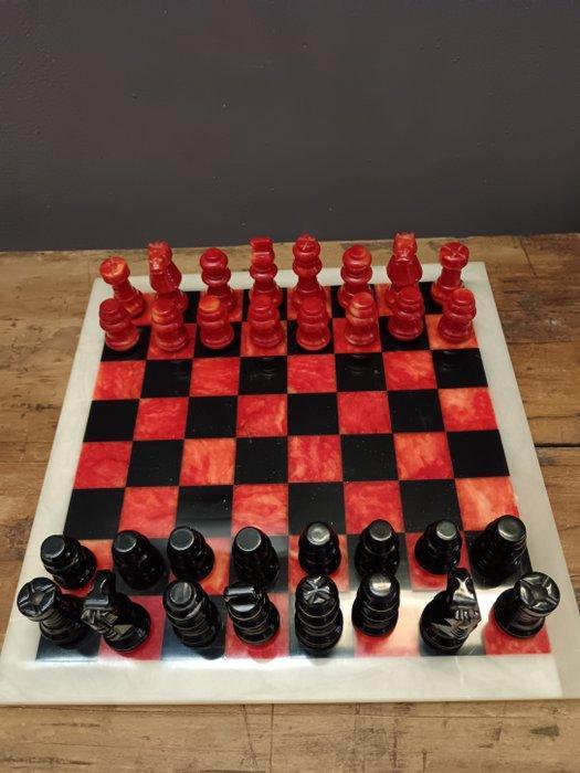 Schaakspel - alabaster, Maison & Meubles, Maison & Meubles | Autre