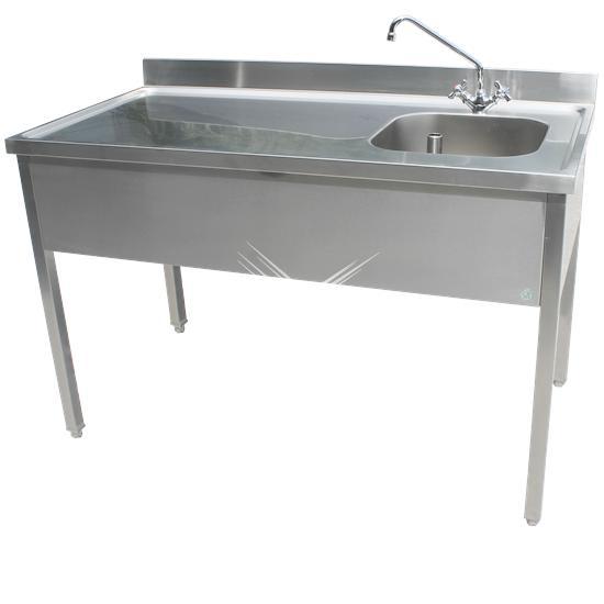 Rvs cheftafel zonder bodemschap 1700x700x900 mm (spoelbak re, Zakelijke goederen, Horeca | Meubilair en Inrichting, Nieuw in verpakking