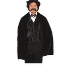 Halloween Cape Fluweel Zwart 1m, Hobby en Vrije tijd, Verzenden, Nieuw
