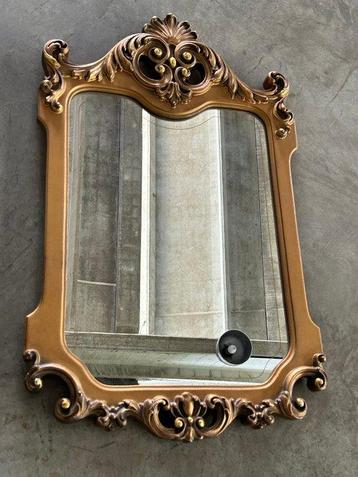 Miroir mural- florale - Noyer