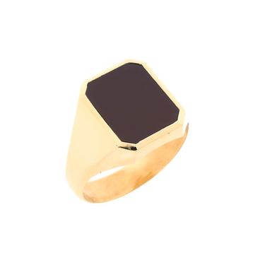Gouden zegelring met carneool | Heren (vintage, heren ring), Ophalen of Verzenden