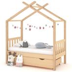 vidaXL Kinderbedframe met lade massief grenenhout 70x140 cm, Verzenden, Nieuw