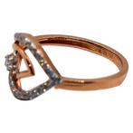Ring - 18 karaat Geel goud - 0.22ct. tw. Diamant, Nieuw