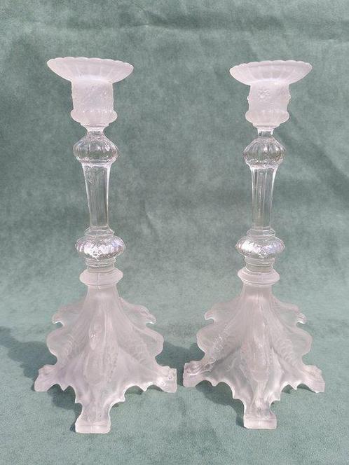 Val Saint Lambert - Charles Graffart - Kandelaar Griffon (2), Antiek en Kunst, Antiek | Glaswerk en Kristal