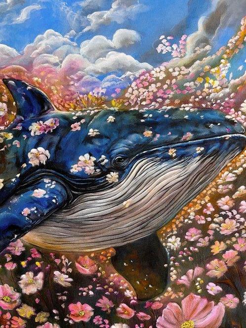 Mrs.Cilinder - Blooming Depths, Antiek en Kunst, Kunst | Schilderijen | Modern