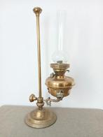 Olielamp - Brons, Glas, Messing - groot en verstelbaar, Antiek en Kunst