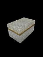 Sieradendoos - 18 cm - kristal - messing, Antiek en Kunst