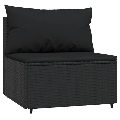 Tuinmiddenbank Zwart - Retour Deal! 40% Korting, Tuin en Terras, Tuinbanken, Nieuw, Rotan, Verzenden