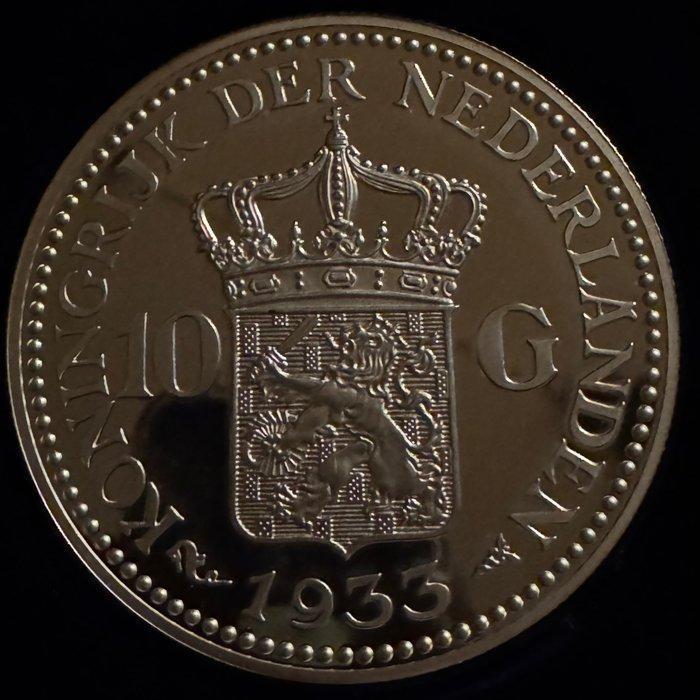 Nederland. Medal Gouden tientje 1933 Wilhelmina Crown Size, Postzegels en Munten, Munten | Nederland
