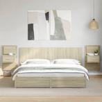 vidaXL Tête de lit avec armoires chêne sonoma 200 cm, Maison & Meubles, Verzenden, Neuf