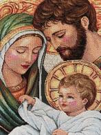 San Leucio Zeldzaam kersttafereel tapijt met gouden franjes, Antiek en Kunst