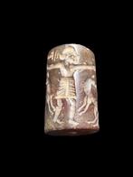 Mesopotamia , Isin Larsa , Jasper Stone Cylinder seal, Antiquités & Art