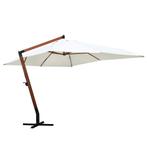 vidaXL Parasol 300x400 cm wit, Verzenden, Nieuw