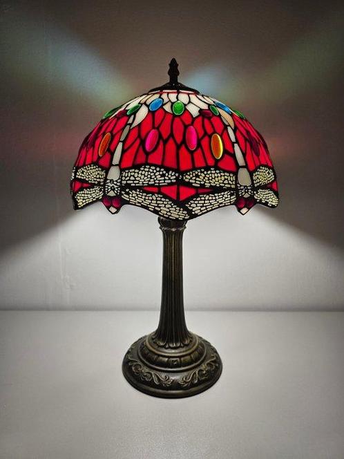 Tafellamp - Glas-in-lood - Tiffany-stijl, Antiek en Kunst, Curiosa en Brocante