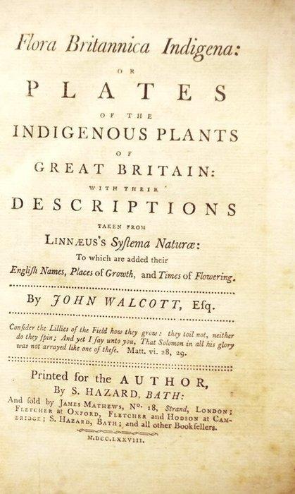 John Walcott - Flora Britannica - 1778, Antiek en Kunst, Antiek | Boeken en Manuscripten