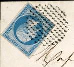 Frankrijk 1862 - Zeldzame postzegel met ronde stip op 20cts,, Gestempeld