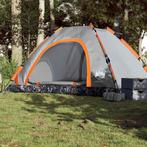 vidaXL Tent 5-persoons snelontgrendeling grijs en oranje, Caravans en Kamperen, Verzenden, Nieuw