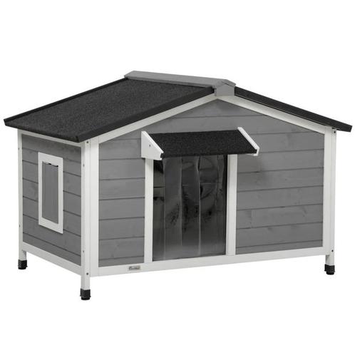 TRUUSK Massief Hout Weerbestendig Hondenhok Asfalt Dak Verwi, Dieren en Toebehoren, Honden-accessoires, Verzenden