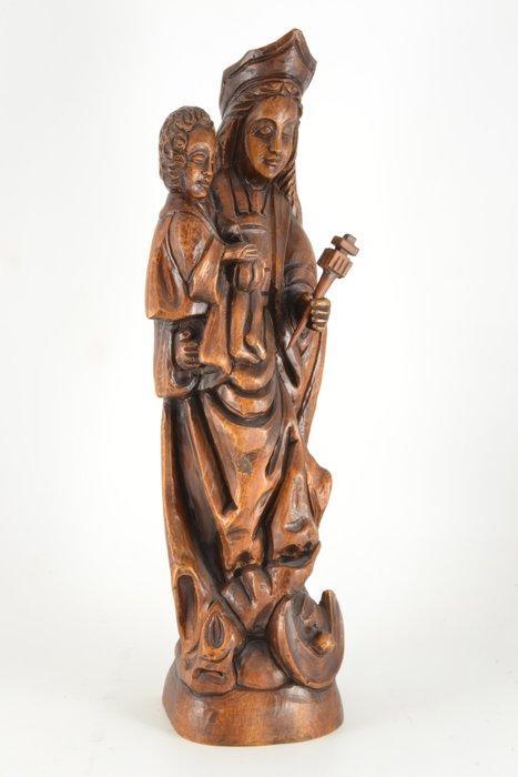sculptuur, Madonna and Child, mid 20th century - 45.5 cm -, Antiquités & Art, Antiquités | Livres & Manuscrits