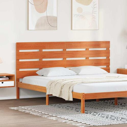 vidaXL Hoofdbord Wasbruin 200.5 x 3 x 80 cm Massief, Huis en Inrichting, Slaapkamer | Bedden, Nieuw, Verzenden