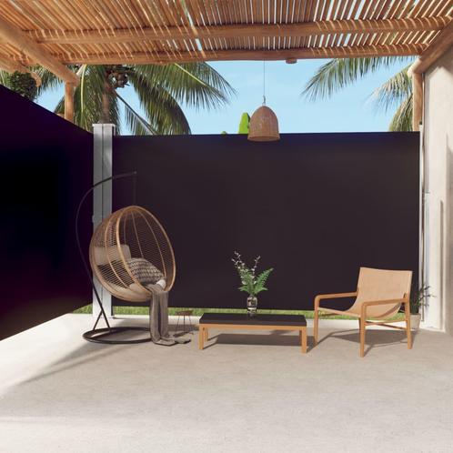 vidaXL Windscherm uittrekbaar 220x600 cm zwart, Jardin & Terrasse, Parasols, Envoi