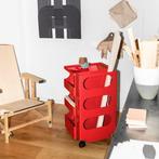 B-Line - Joe Colombo - Trolley - Boby B32 - Peperrood - ABS, Antiek en Kunst
