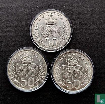 België 50 francs 1960 (muntslag) Huwelijk van koning Bou.., Postzegels en Munten, Munten | België, Losse munt, Goud, Zilver, Geboorte of Huwelijk