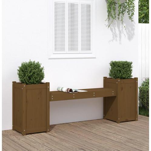 vidaXL Bankje met plantenbakken 180x36x63 cm grenenhout, Tuin en Terras, Tuinsets en Loungesets, Nieuw, Verzenden