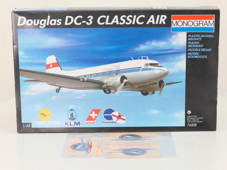 Schaal 1:48 Monogram 74008 bouwdoos Douglas DC-3 #7982, Hobby en Vrije tijd, Modelbouw | Vliegtuigen en Helikopters, Gebruikt