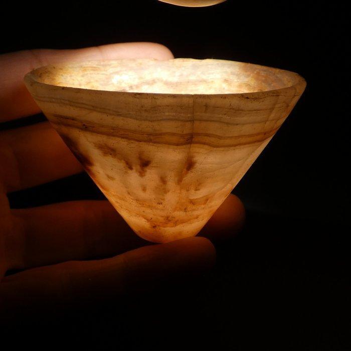 Égypte ancienne Albâtre Vessel Cup. 7,5 cm D. Moyen Empire,, Collections, Minéraux & Fossiles