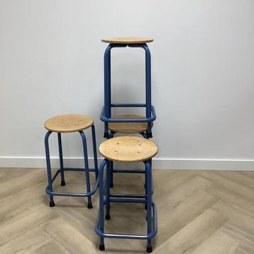 complete set 4x schoolkruk,  zithoogte 55 cm,  beuken - beschikbaar voor biedingen