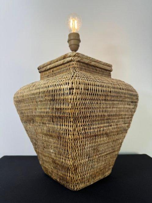 Lamp - prachtige vintage rotan xxl lamp  vloerlamp (Birma, Antiek en Kunst, Curiosa en Brocante