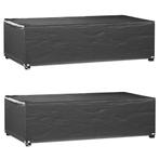 vidaXL Tuinmeubelhoezen 2 st 8 oogjes rechthoekig 125x70x35, Tuin en Terras, Verzenden, Nieuw