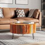vidaXL Salontafel rond massief gerecycled hout, Huis en Inrichting, Verzenden, Nieuw