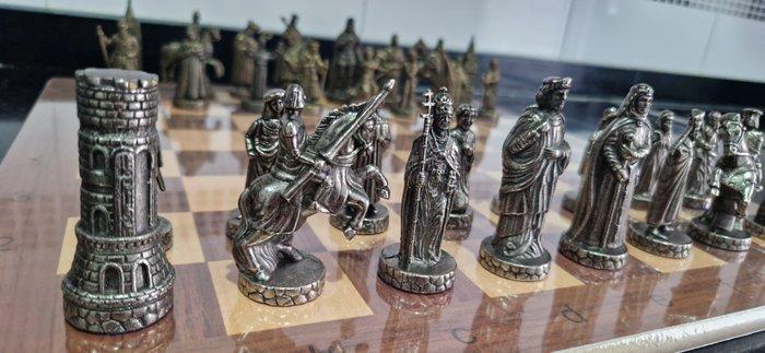 Schaakspel - Ajedrez de Lujo: Camino de Santiago - Hout,, Antiek en Kunst, Curiosa en Brocante