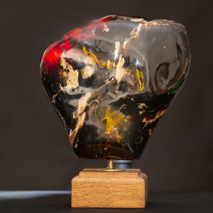 Indrukwekkend blauw barnsteenmonster - Sumatra - Groot, Collections, Collections Animaux