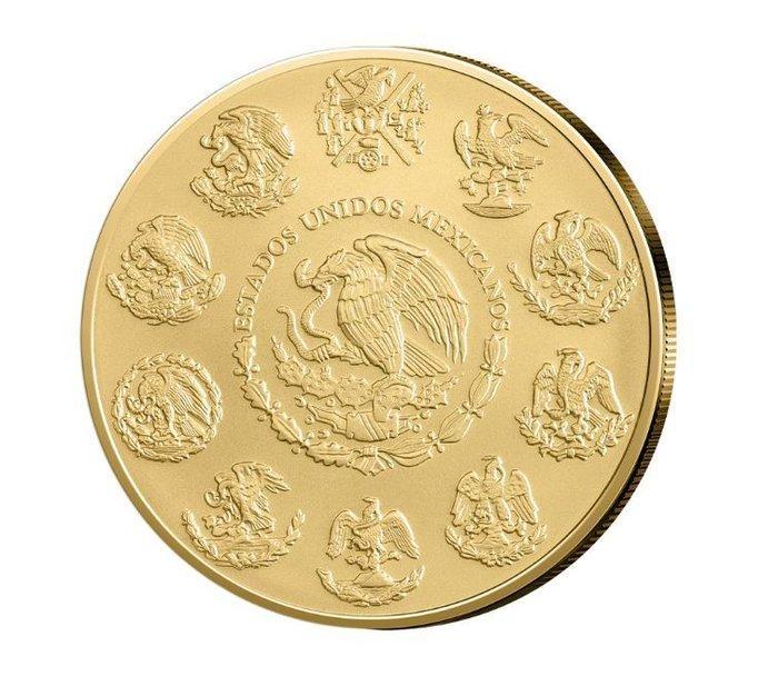Mexico. 1 Onza 2024 Libertad - 24 kt Gold Plated, 1 Oz, Postzegels en Munten, Munten | Europa | Niet-Euromunten