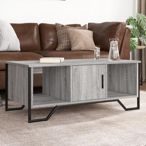 vidaXL Salontafel 100x51x40 cm bewerkt hout grijs sonoma, Huis en Inrichting, Tafels | Salontafels, Nieuw, Verzenden