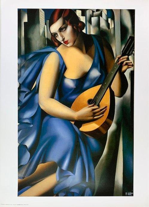 Tamara de Lempicka (after) - Lady in blue, 1929 - Artprint -, Antiek en Kunst, Curiosa en Brocante
