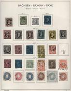 Saksen 1851/1863 - Verzameling op oud albumblad, Timbres & Monnaies