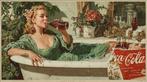 CREATIVE_HUB - Vintage adv Pretty woman drink Coca Cola