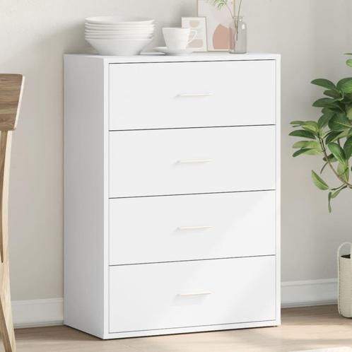 vidaXL Dressoir 60x31x84 cm bewerkt hout wit, Huis en Inrichting, Kasten | Dressoirs, Nieuw, Verzenden