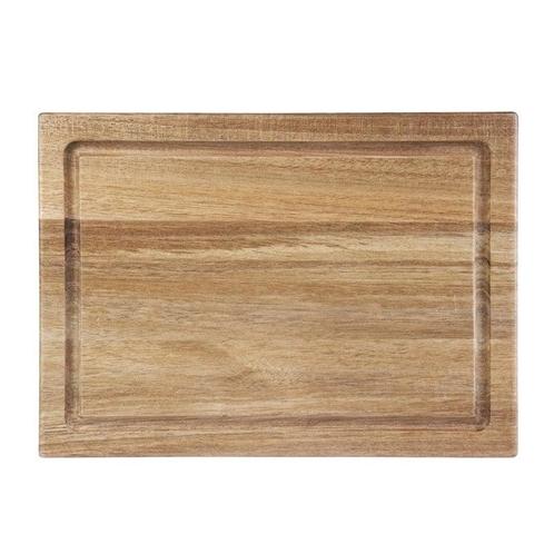 Snij-/Serveerplank | Acaciahout | Sapgeul | 260x190x25(h)mm, Zakelijke goederen, Horeca | Keukenapparatuur, Nieuw in verpakking