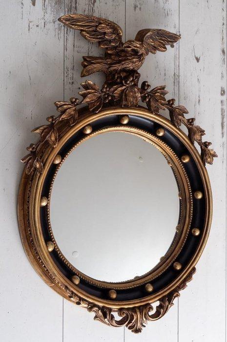 Schouwspiegel - Gips, Hout - spiegel Federal-stijl, Antiek en Kunst, Antiek | Overige Antiek