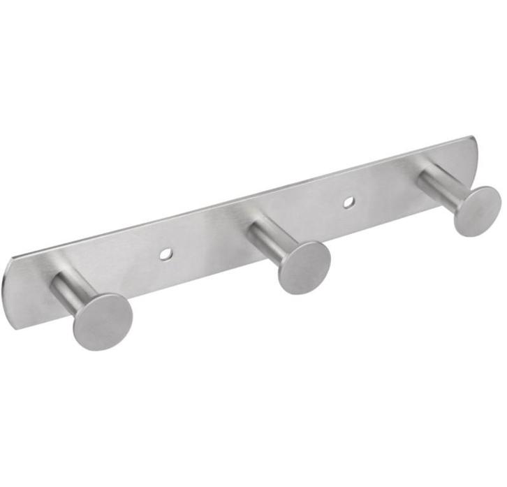 Differnz kapstok 3 haken rvs mat chroom, Huis en Inrichting, Woonaccessoires | Kapstokken, Nieuw, Overige materialen