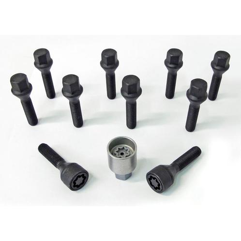 H&R Wielboutenset konisch M12x1.50 - Lengte 48mm - Zwart - 1, Auto-onderdelen, Ophanging en Onderstel, Nieuw, Verzenden